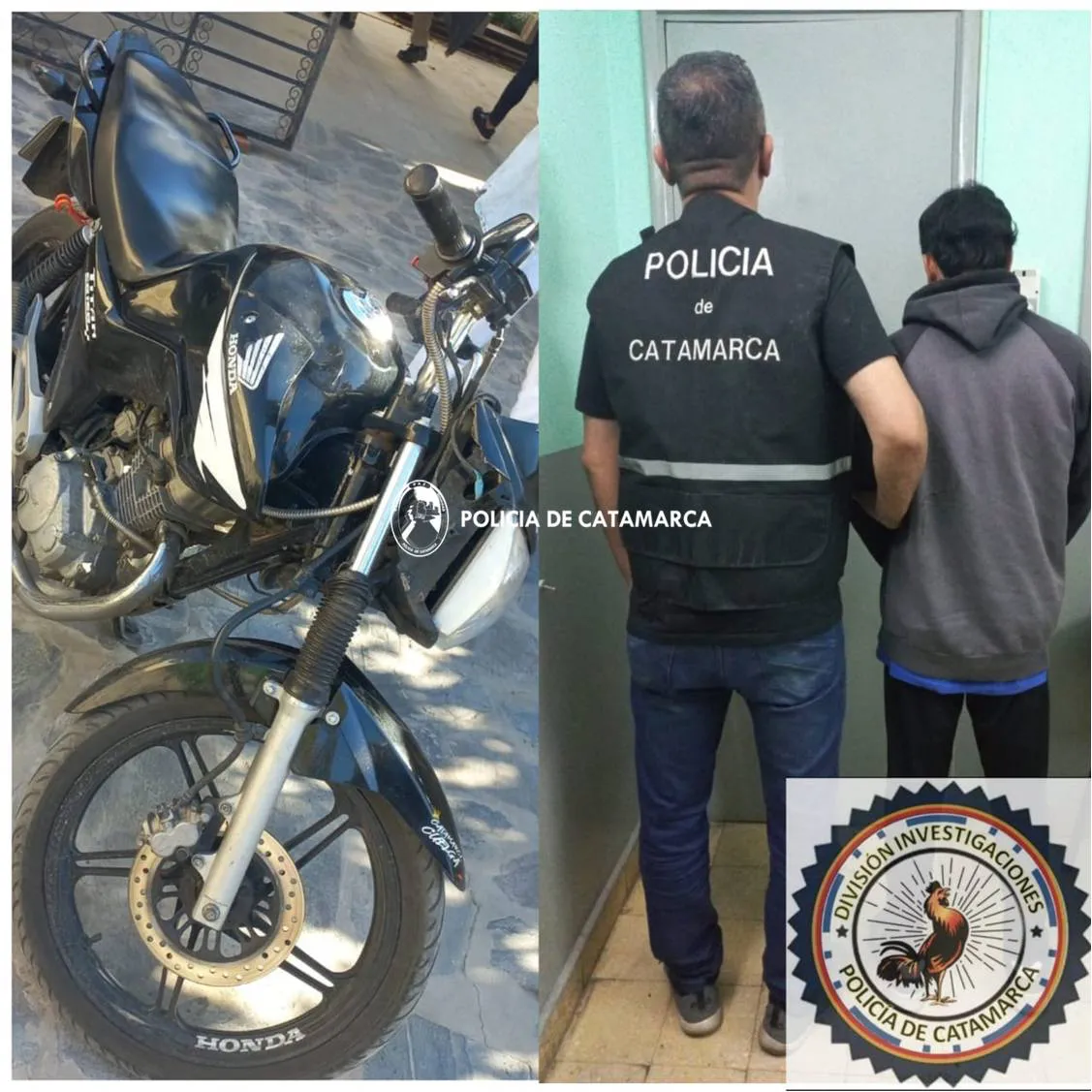 Investigaciones detencion y secuestro de motocicleta